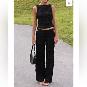 Urban Outfitters Black Textured Tank Top